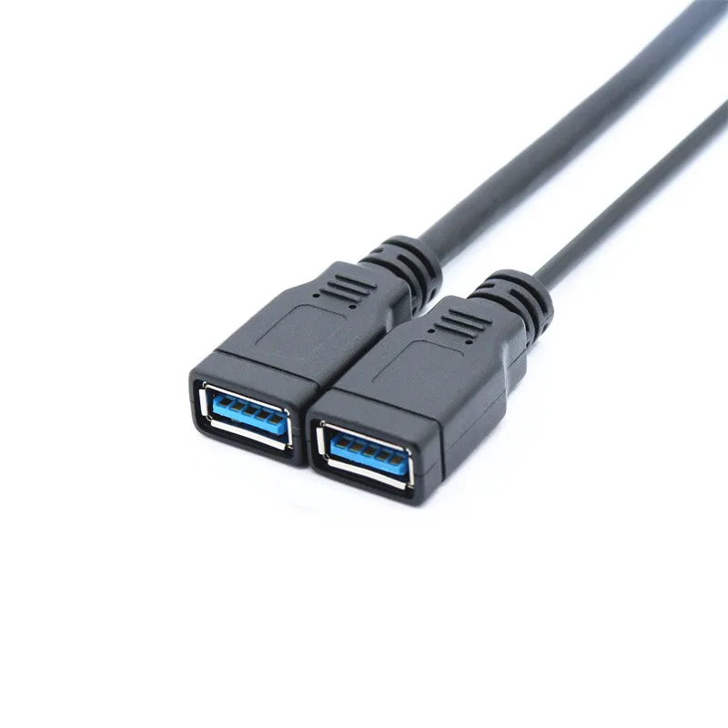 Новый USB 3.0 A 1 штекер на 2 двойных USB-концентратора для передачи данных адаптер