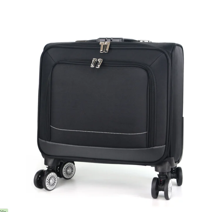 

18'' Travel suitcase on wheels Cabin carry on trolley Men's suitcase fashion waterproof oxford luggage bag