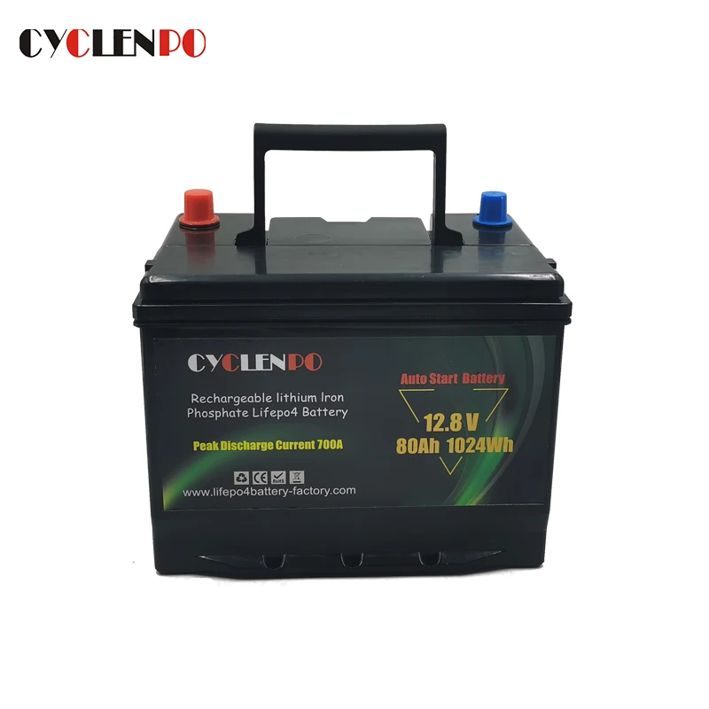 

Deep cycle 12v 80ah lifepo4 battery pack for car