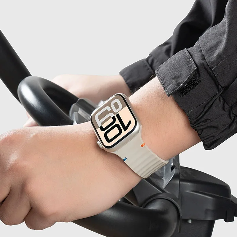Фото Силиконовый ремешок для Apple Watch 11, 10, 46 мм, 42 мм, спортивный мягкий браслет для iWatch Ultra/3, 9, 8, 7, 6, 5, 4, SE, 49 мм, 45 мм, 41 мм, 44 мм, 40 мм №4