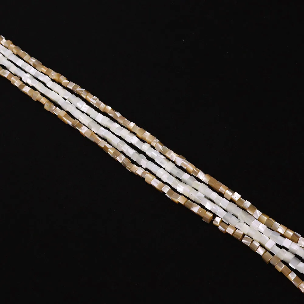 

Natural Seawater Shell Square Beads 3-6mm for Making Women's Necklace Earrings Bracelet DIY Fashion Boutique Jewelry Accessories