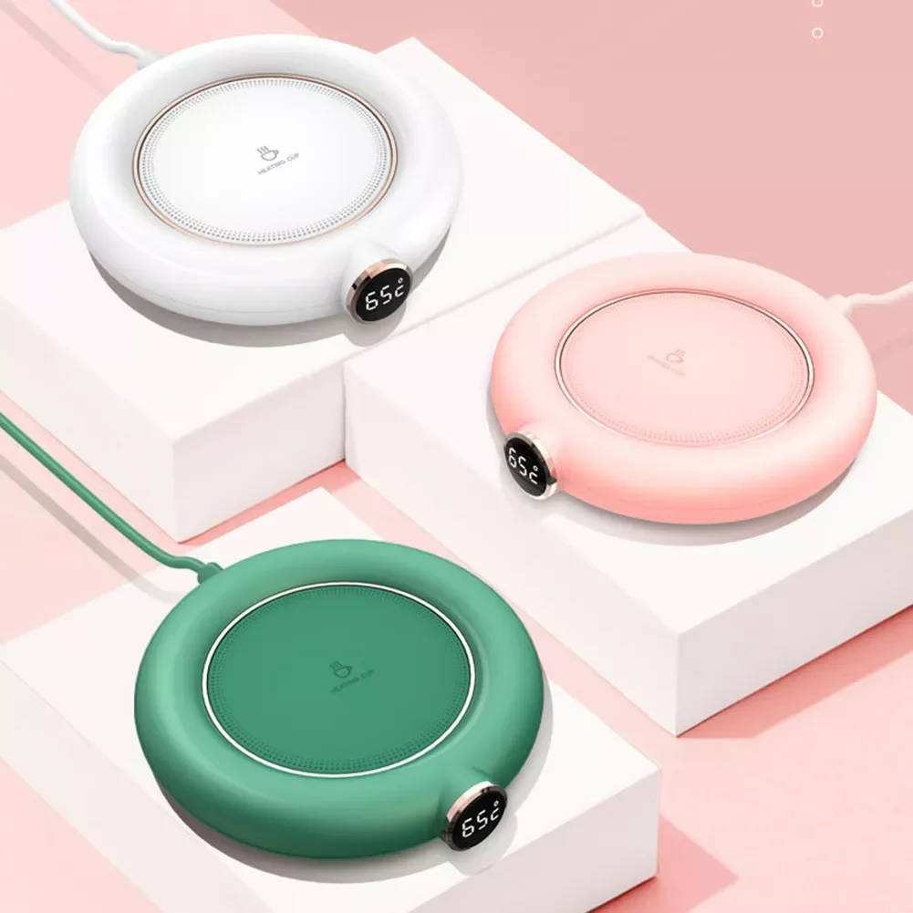 

Coffee Mug Heating Coaster Constant Temperature Milk Hot Plate Portable Tea Water Warm Mat Adjustable for Holiday Gifts