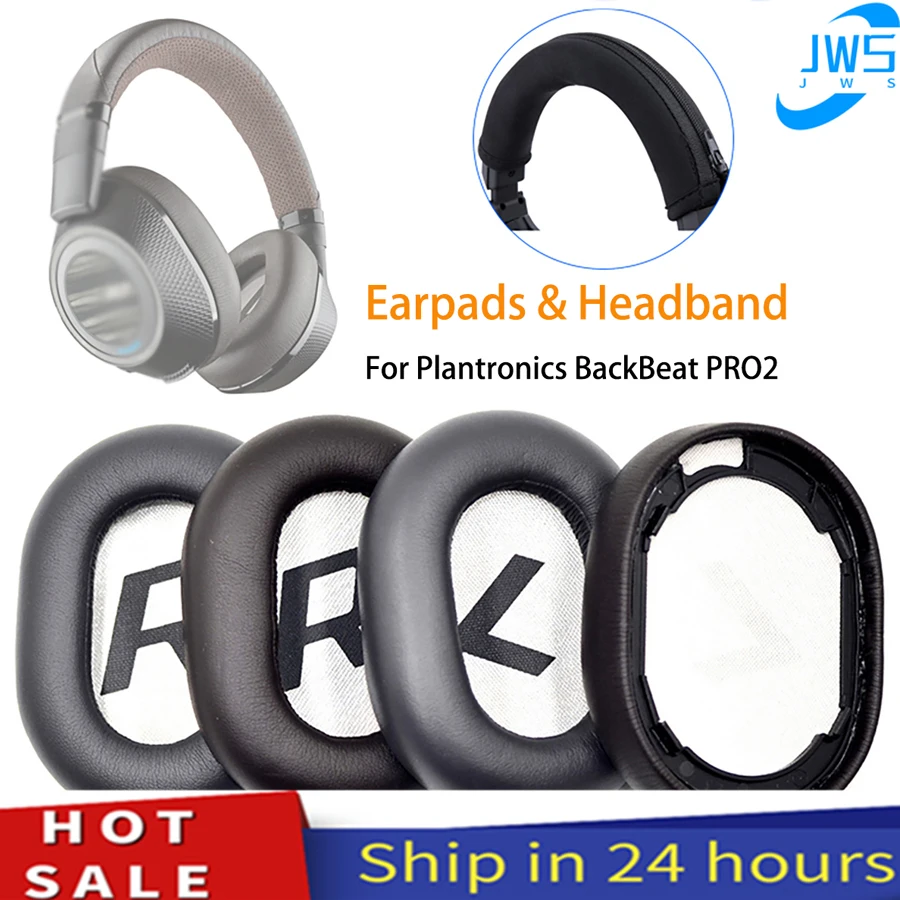 

Replacement Earpads Replacement Black Headband Protector Protective Ear Pads Cushion For Plantronics Backbeat Pro 2 Headphones