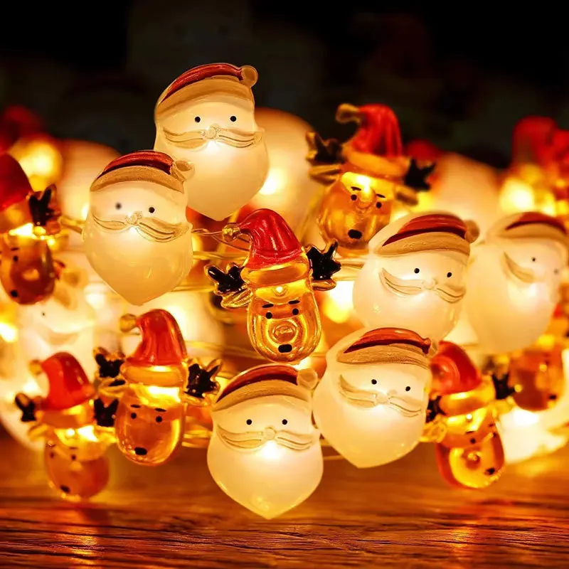 

Santa Claus Christmas Garland LED String Light Merry Christmas Decoration for Home Xmas Tree Ornament Navidad Noel New Year 2024
