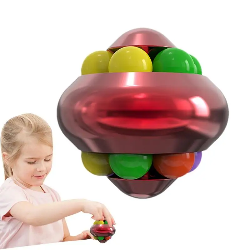 

Popular Marble Track Magnetic Orbit Ball Toy Pinball Gyro Cube Cubes Tops Spinning Toys Adult Kids Toy