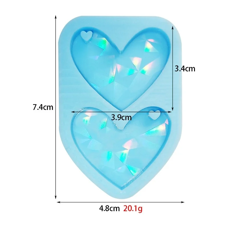 Голографические лазерные серьги Любовь силиконовая форма сделай сам ювелирные