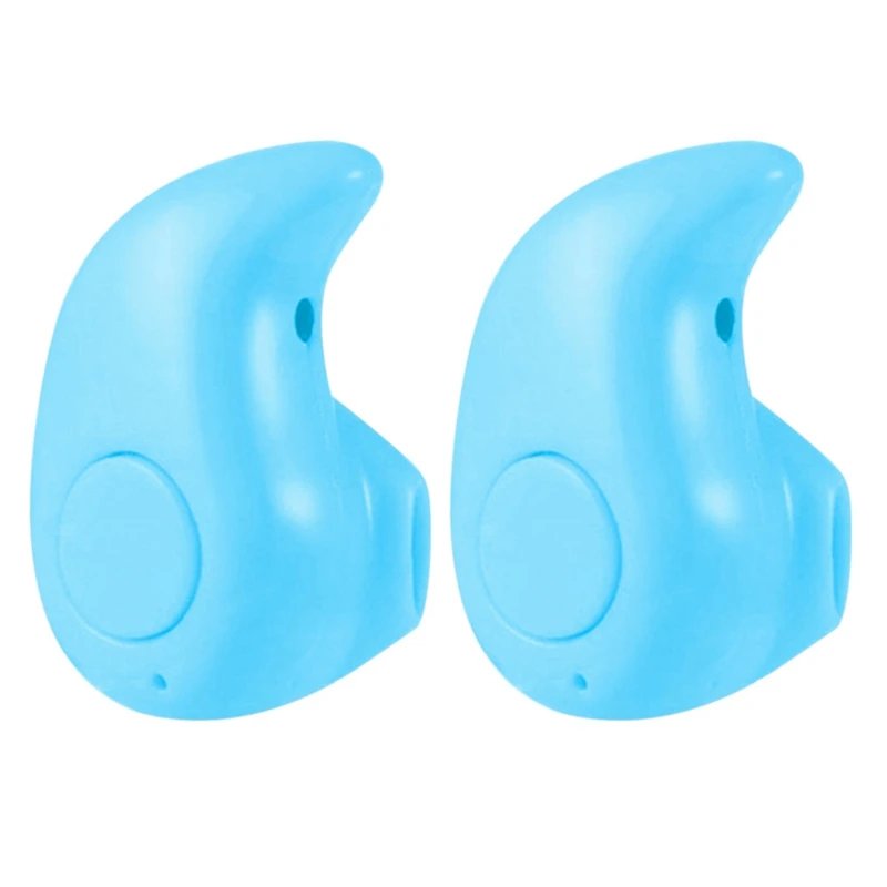 

2X Bluetooth Headset, In-Ear Bluetooth Headset Earpiece Invisible Headphone Wireless Earphone Earbud-Blue