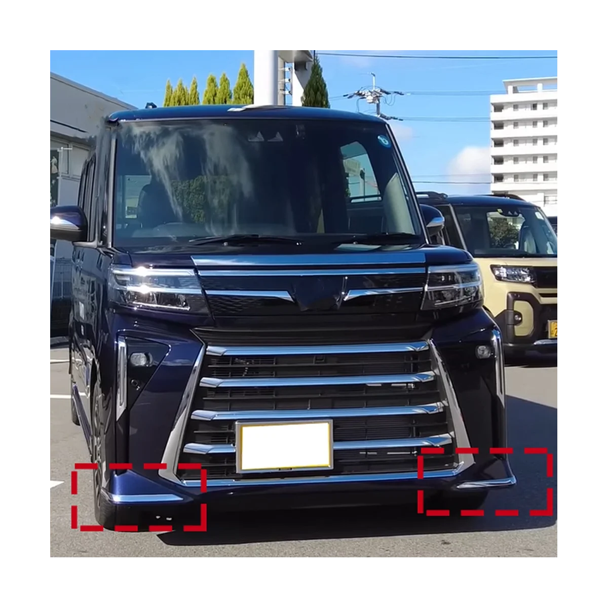 Угловая крышка переднего бампера автомобиля обшивка для Daihatsu Para Custom LA650S LA660S 2023