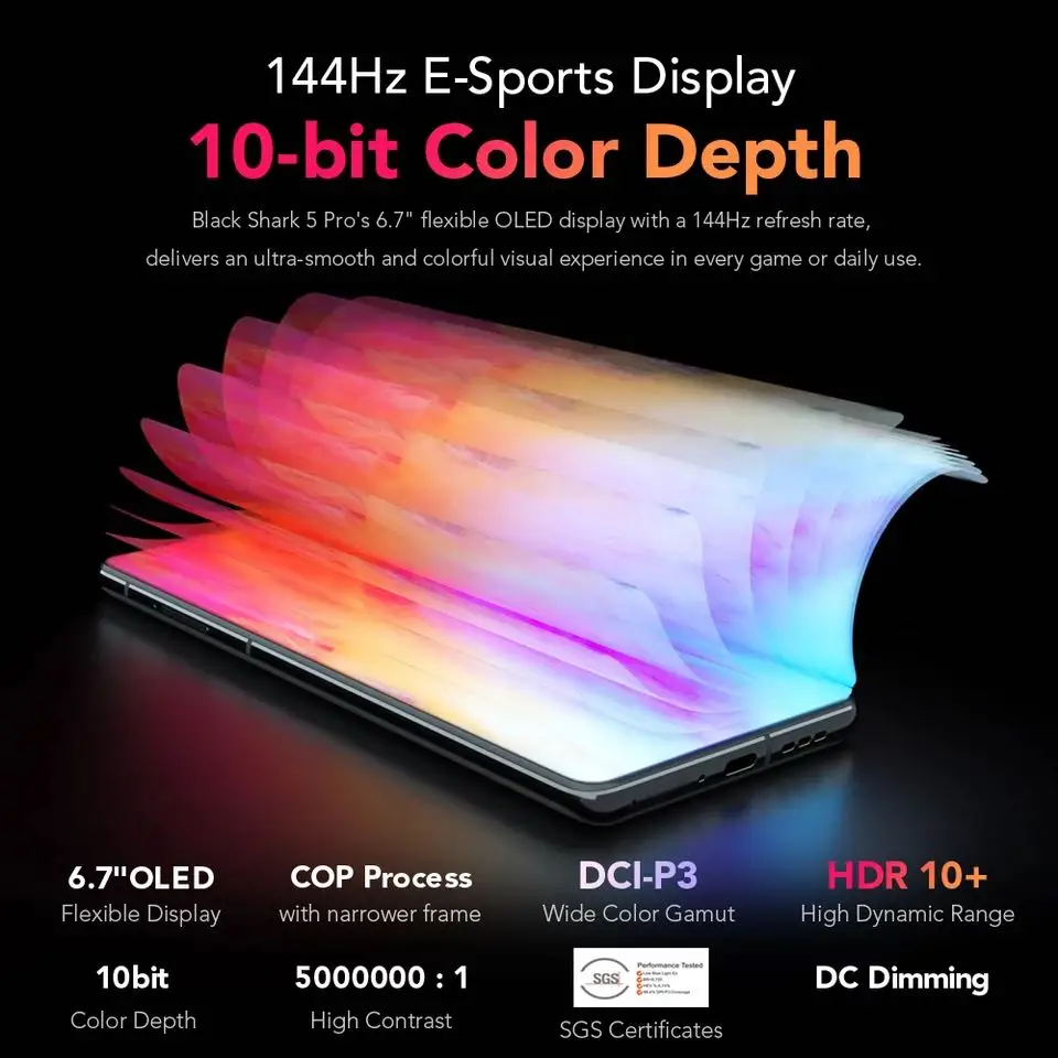 Black Shark 5 Pro Gaming Phone Global Version Smartphone Snapdragon 8 Gen 1 Celular 120W Super Charge 108M Camera Octa Core NFC