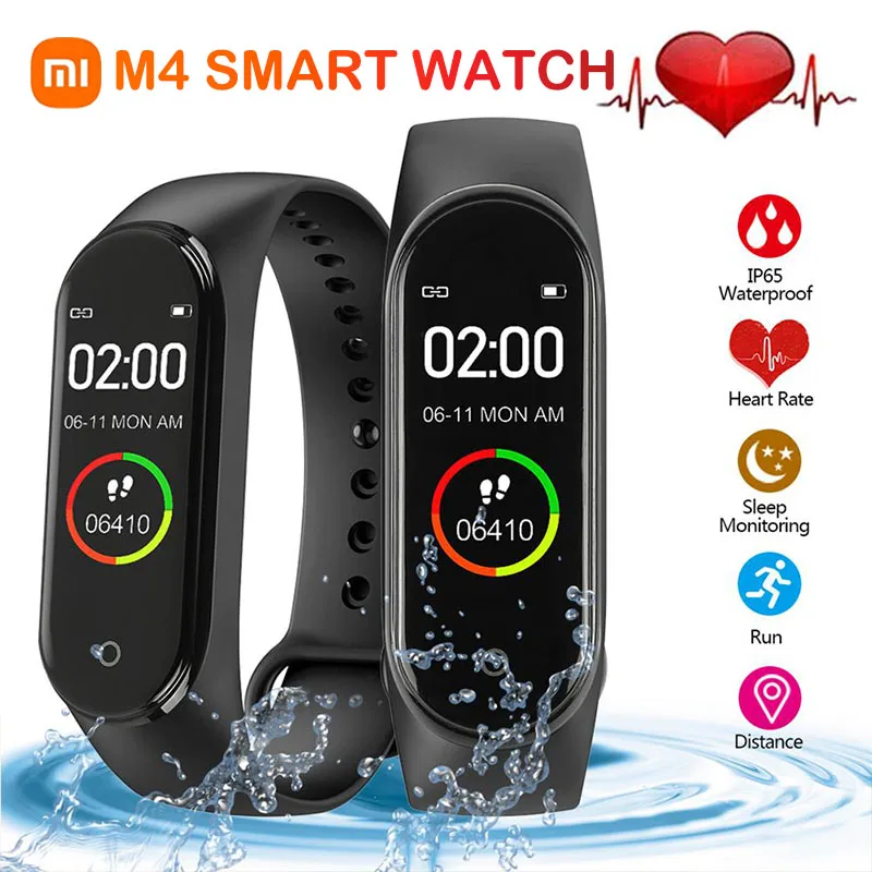 

Xiaomi M4 Smart Digital Watch for Men Women Heart Rate Monitor Running Pedometers Calorie Counter Health Sports Tracker Bracelet