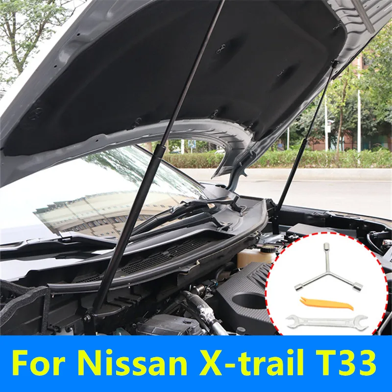

Для Nissan T33 X-trail 2022 2023 2024 передний капот гидравлический стержень опорный стержень капота двигателя аксессуары для модификации автомобиля