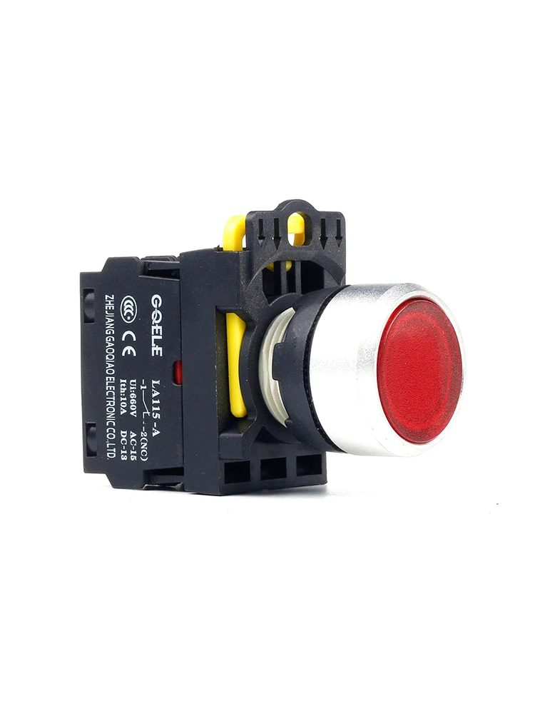 

5 шт. кнопочный переключатель со светодиодной фиксацией IP65 1NO 1NC 1NO + 1NC 2NO 2NC LA115-A2-11D-G28