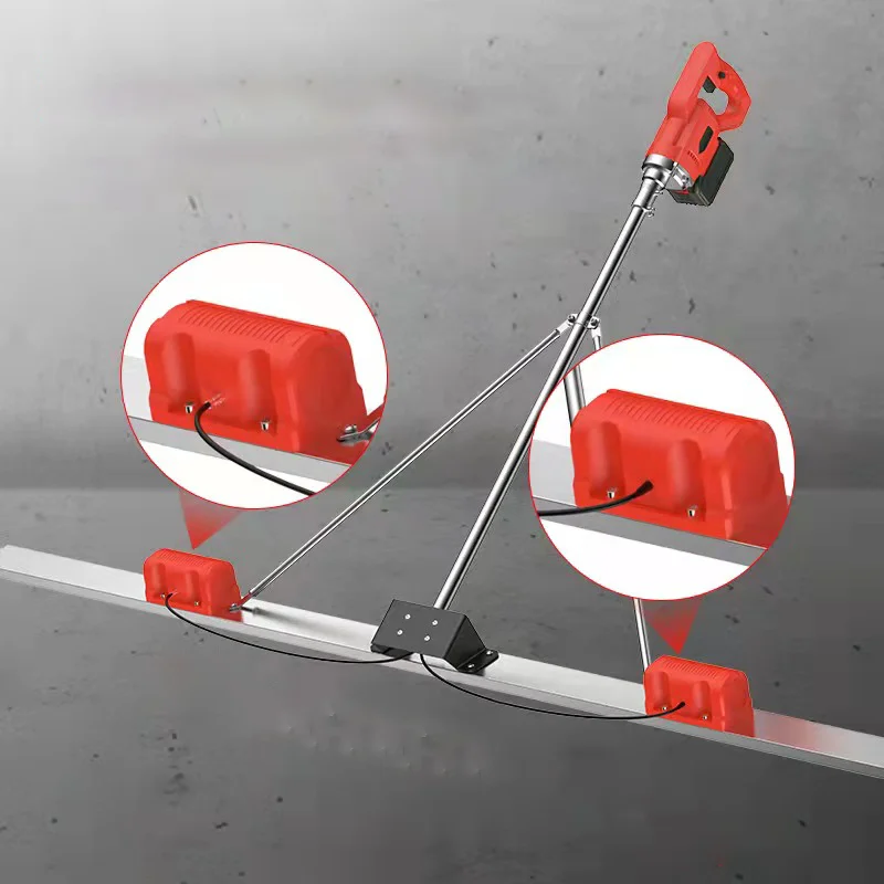 Электрическая линейка для выравнивания бетона 12 В расширяющаяся утолщенная