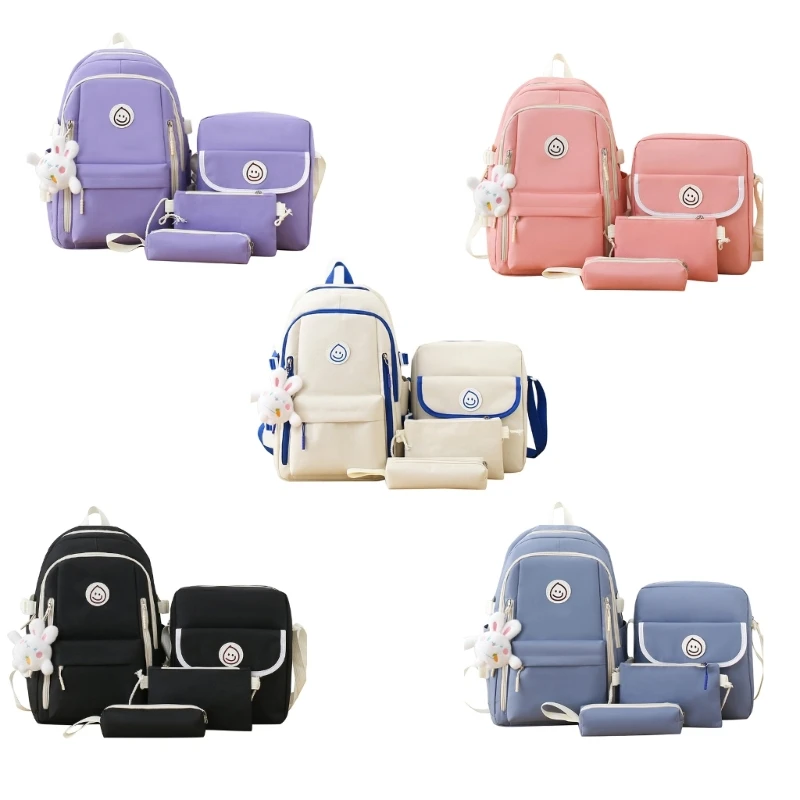 

Stylish 4 in 1 Women Backpack Set Casual Rucksack Daypack for School and Travel