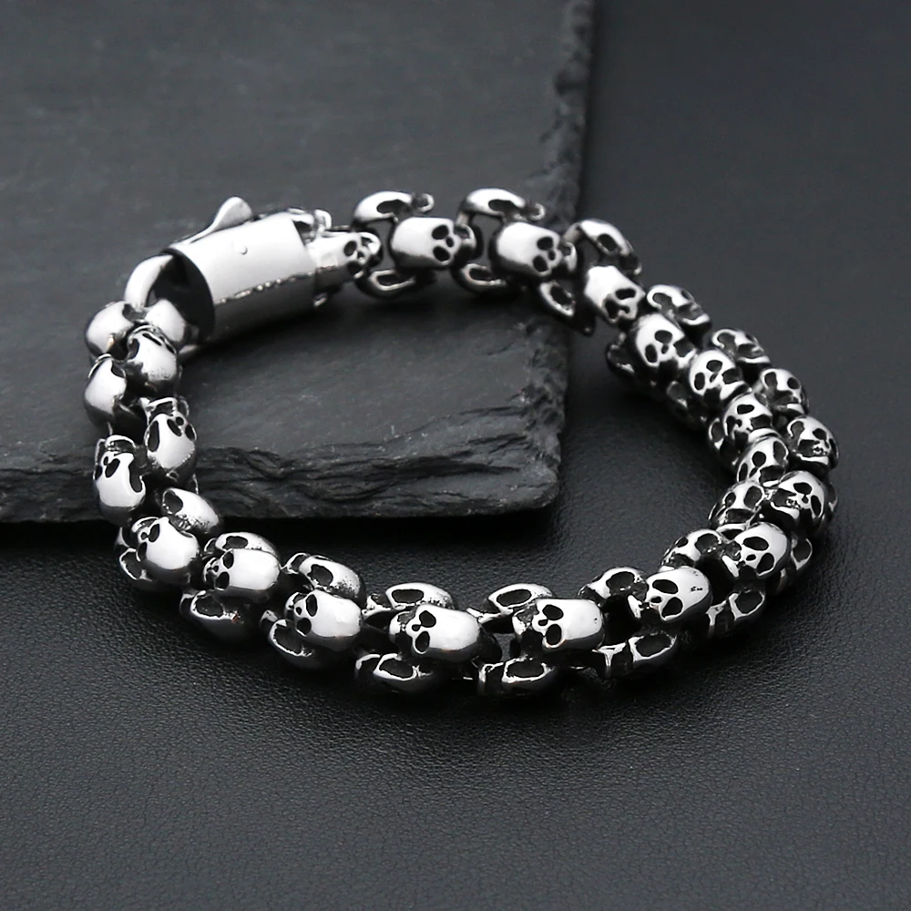 Винтажный готический браслет TOGA PULLA из нержавеющей стали