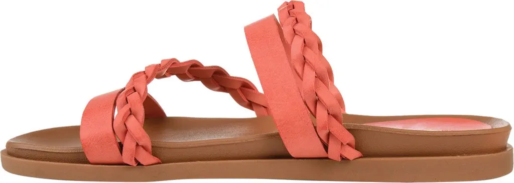 Women's  Colette Strappy Slide Coral Faux Leather 10 M