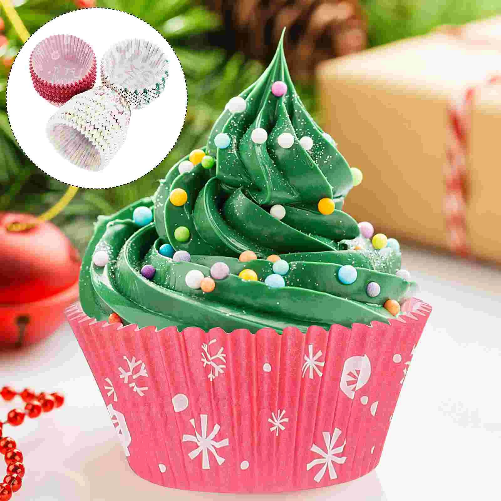 

375Pcs Cupcake Liners Snowman DIY Christmas Cupcake Wrapper Cups Cupcake Cup