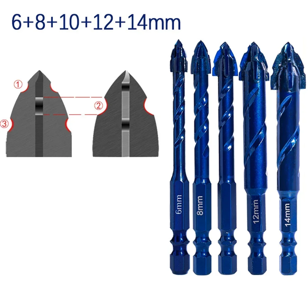 Зубная дрель с кромкой многофункциональный набор треугольных сверл для стекла