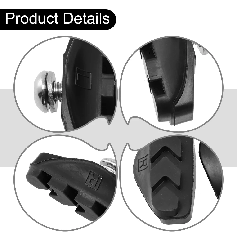 

Hybrid V-Brake Triple Contour Bicycle JEDERLO Road Bike MTB & Road Bike Bicycle Brake Pads with Triple Contour Block