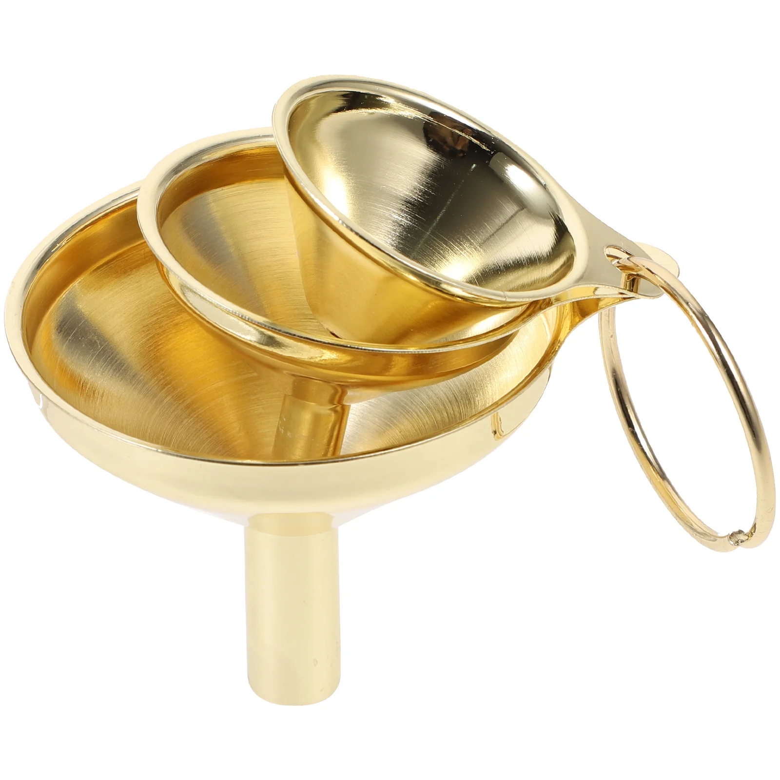 

3pcs Cooking Oil Strainer Stainless Steel Canning Funnel Funnels for Oil Home
