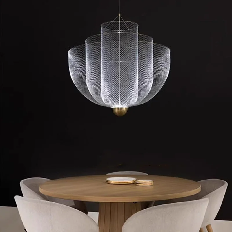 Люстра AiPaiTe железная золотистая/серебристая креативная итальянская круглая