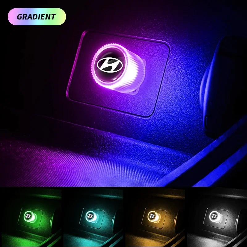 

Автомобильные мини-USB светодиодные декоративные атмосферные лампы для Hyundai Santa Fe Sonata Solaris Azera Creta I30 Ix25 Tucson 35