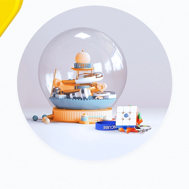 Цена [ECube] GAN330 брелок 3x3x3 головоломка магический куб 3x3x3 скоростные кубики Gans кубики GAN 330 Mini Cubo Magico профессиональные игрушки
