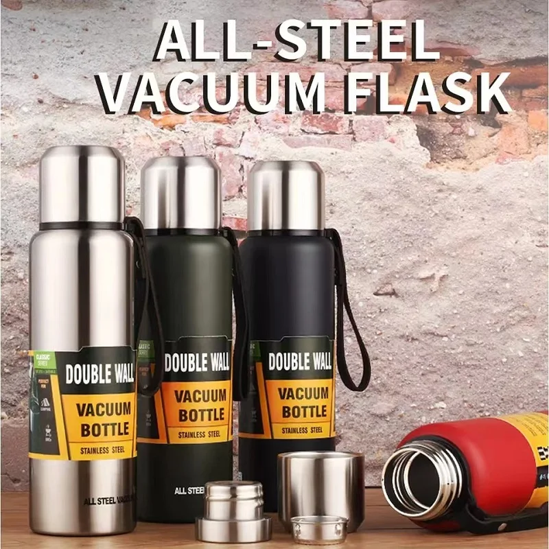 

304 Insulation Bottle Double Vacuum Insulation Cup Insulation Kettle Stainless Steel Sports Cup Leak-Proof Portable Outdoor Cup