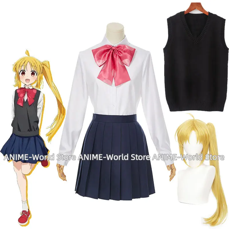 Bocchi The Rock Ijichi Nijika Косплей Костюм Аниме Школярка JK Униформа Юбки и трикотаж Женские
