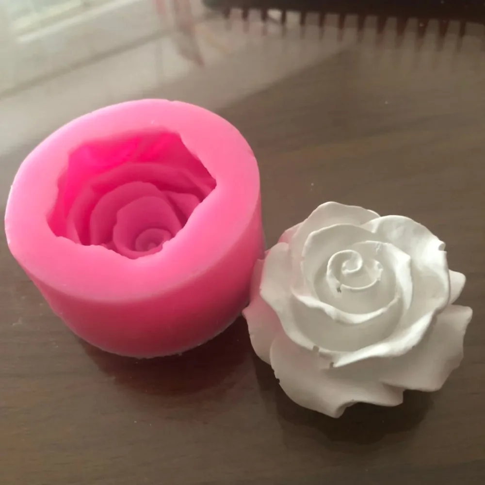 

3D Cake Mold Cupcake Flower Bloom Rose Shape Silicone Fondant Soap Jelly Candy Chocolate Decoration Baking Tool Moulds 2022