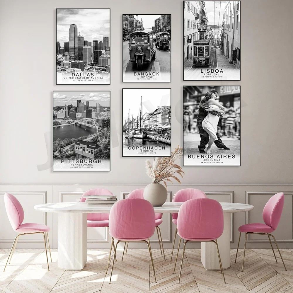 Toscana Copenhagen Buenos Aires Ibiza Phi Islands Mount Everest Dallas Bangkok Street Lisboa Travel Poster