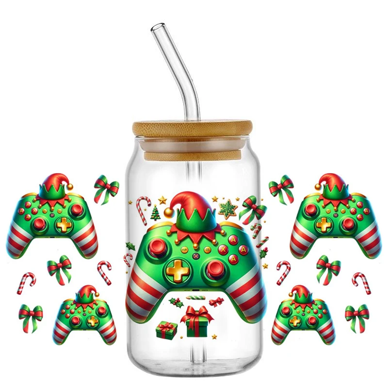 Игровой контроллер Minoso мультяшный рождественский геймпад обертка 3D УФ-наклейка