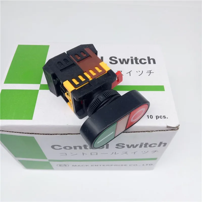 22 мм/25 мм 220 В переменного тока ВКЛ/ВЫКЛ START STOP 1 NO NC 2 кнопки APBB-22N Мгновенный двойной