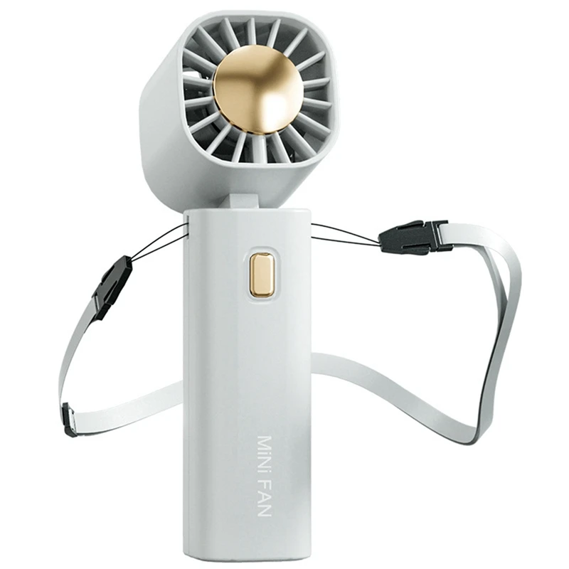 

Handheld Fan, Battery Operated Mini Portable Personal Cooling Fan USB Rechargeable Wearable Hanging Neck Fans