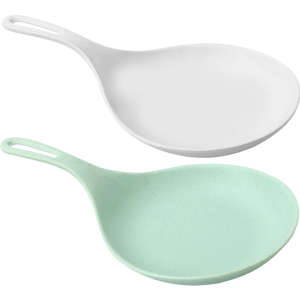 

2 Pcs Plastic Pallets Plate Appetizers Dish Handheld Food Plates Portable Handle Dinner Vegetable Tray Large Pasta