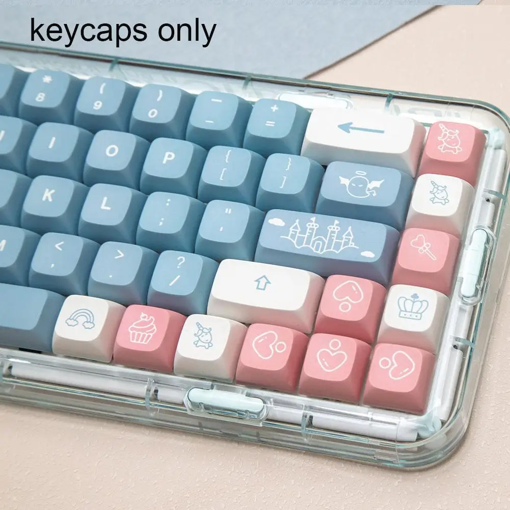 

134 Keys Sky City Keycaps XDA Profile Two-color PBT Keycaps For MX Switch For 61 64 68 87 96 104 108 Mechanical Keyboard Q1L8