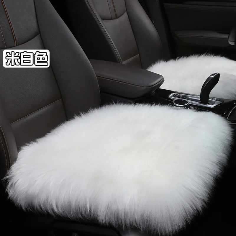 

Зимняя Автомобильная подушка из чистой шерсти, шерстяная плюшевая подушка, креативная шерстяная монолитная утолщенная Длинная шерстяная подушка для сохранения тепла