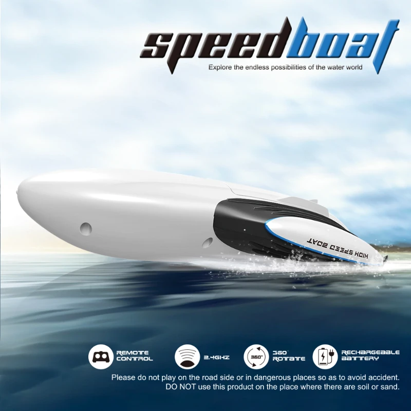 

Rc Boat 2.4G Double-sided 30Km/h Remote Control Speed Boat Dual Motor Anti-fall Waterproof children's Toys Summer Gift for Boys
