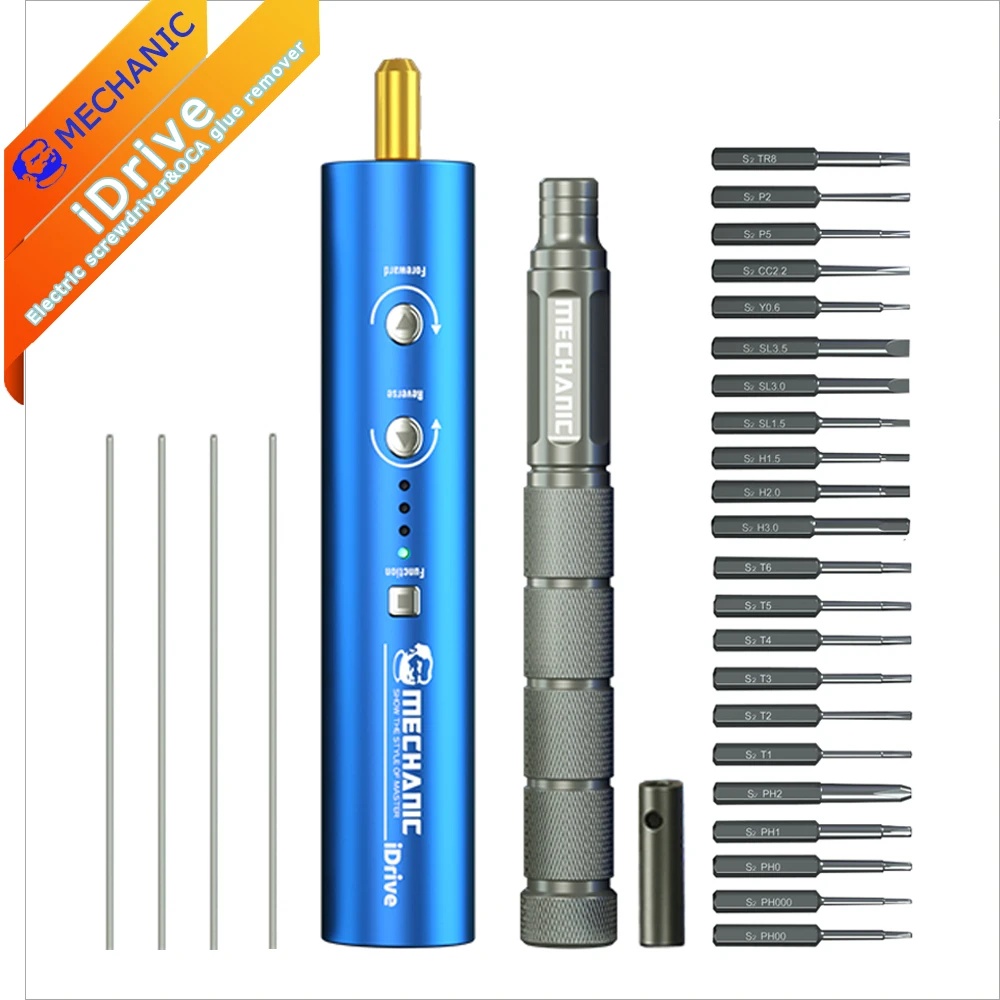 

OCA инструмент для удаления клея MECHANIC IDrive, многофункциональный электрический отвертка, портативный Электрический ремонтный инструмент + стойка для удаления клея