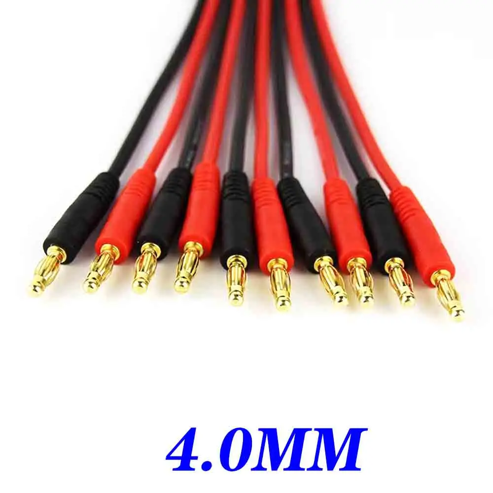 10 комплектов EC3 EC5 XT60 до 4 0 мм банановый разъем вилка-пуля с силиконовым кабелем 12/14