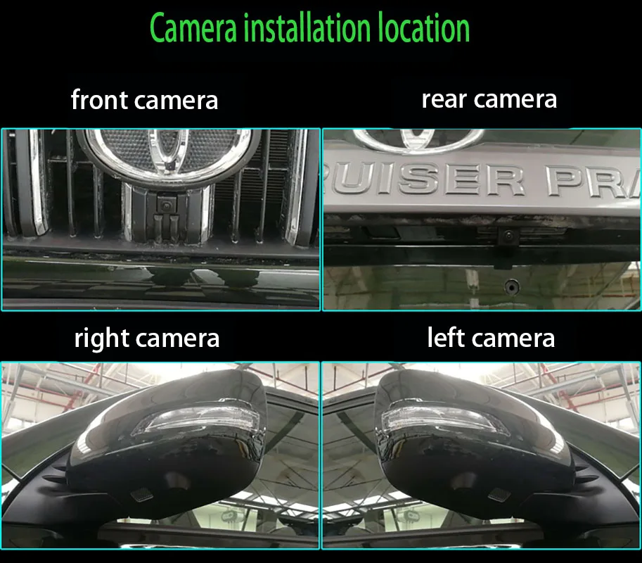 Для Toyota Prado Land Cruiser 3D панорамная система объемного обзора HD-камера