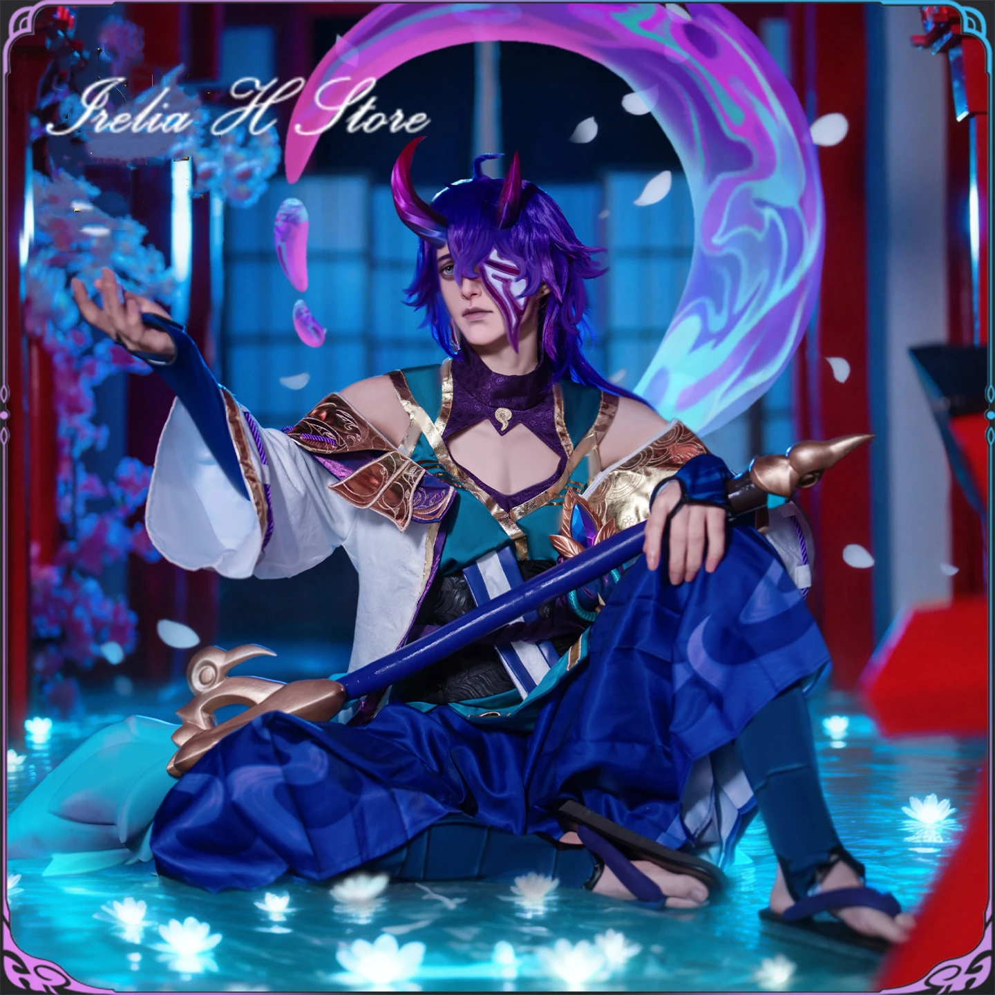 Фото Irelia H Hwei Spirit Blossom LOL Comet Hwei Косплей Костюм Костюмы на Хэллоуин Game Horn №1
