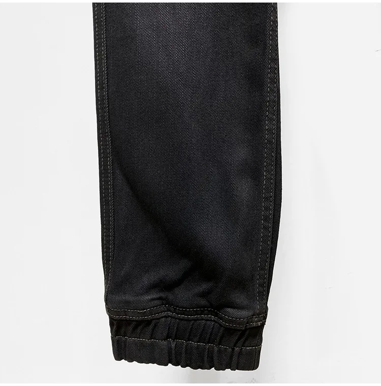 Slim Fit Coated Jeans Owens Jeans for Men Women Jeans Large Pocket Drawstring Elastic Waist Slim Brush Wax Denim Pants