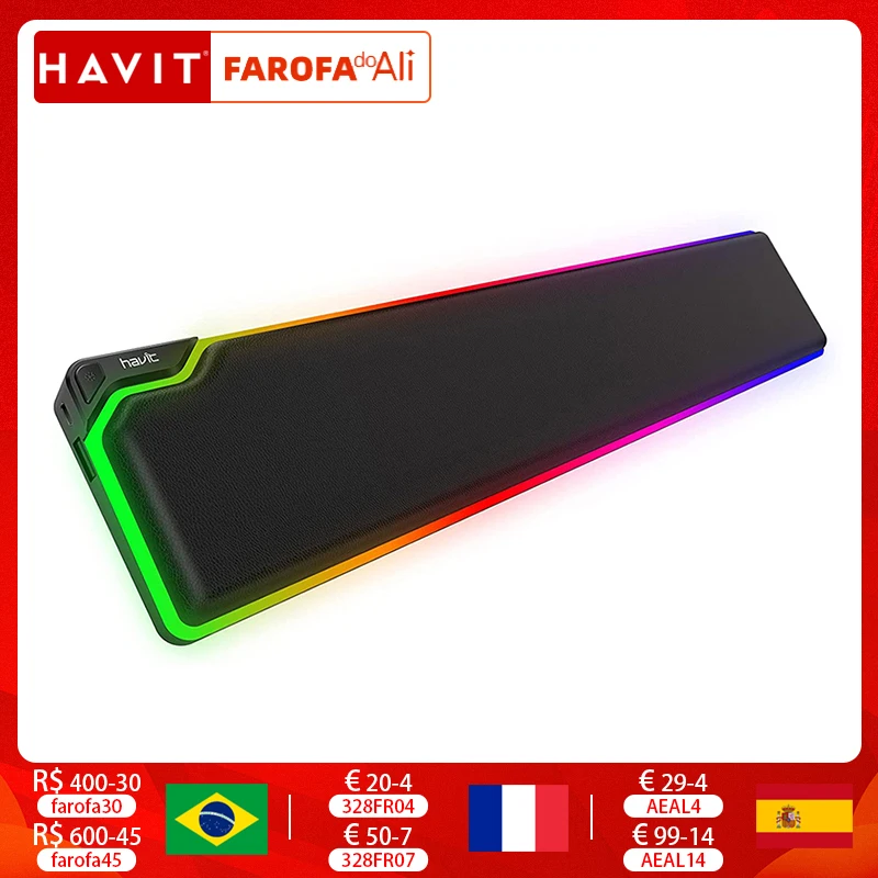 

Havit Wrist Rest Keyboard RGB Wrist Pad with USB Port for Gaming Computer Office Laptop 17.2 x 3.5 x 1.1 inch 8 Colors