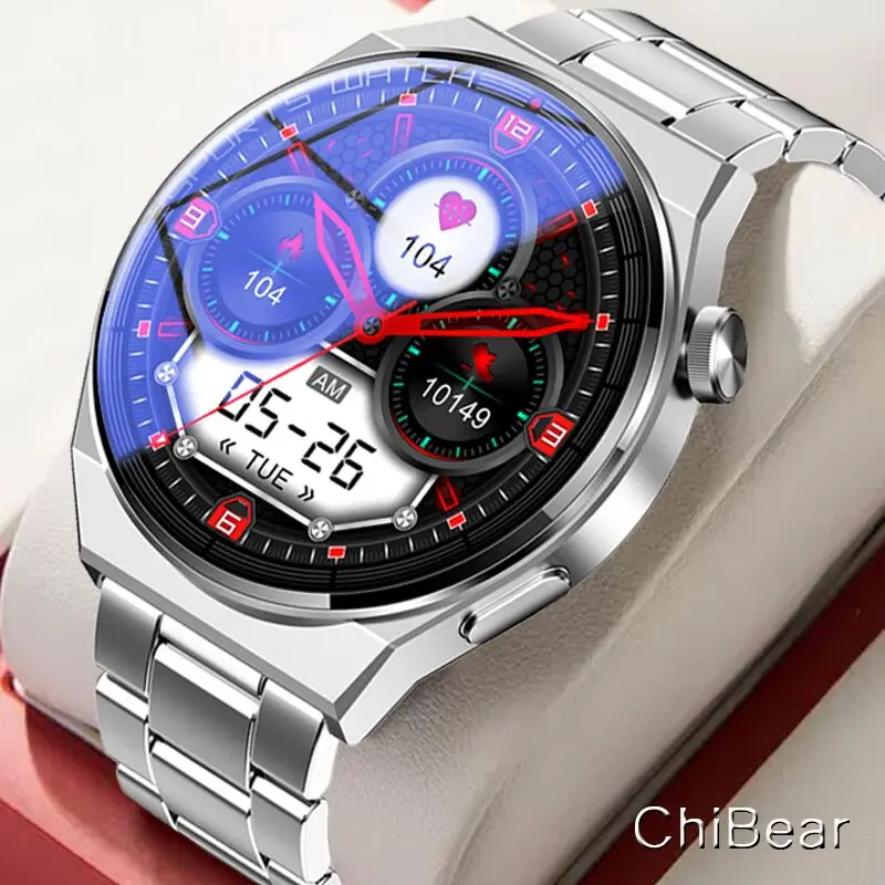 

2022 New NFC Bluetooth Call Smart Watch Men Custom Watch Face Wireless Charging Rotary Button IP68 Waterproof Sports Smartwatch