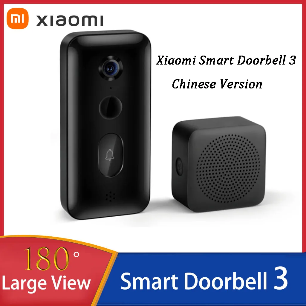 

Xiaomi Smart Doorbell 3 Generation Mijia Video Doorbell HD Night Vision Long Battery Life Real-time View Smart Camera CN Version