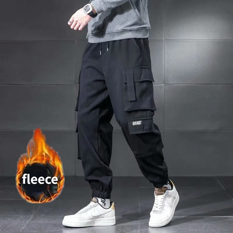 Men Winter Climbing Hiking Fleece Thick Warm Pants Joggers Sportswear Sweatpants Causual Jeans Thermal Overalls Trousers