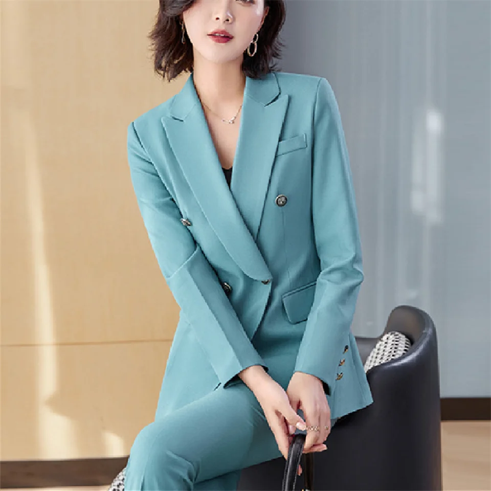 Spring Korea Blue Single Women Blazers Jacket Female Autumn Fashion Slim Office Business Solid Coat Casual Blazer Coats