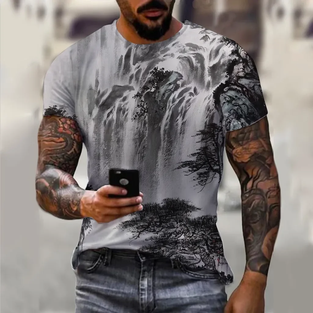 

3D Printed Stylish Casual Men's T-shirt