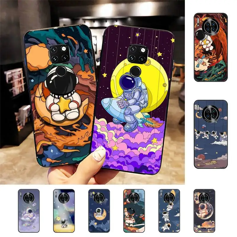 

Cute Astronaut Phone Case for Huawei Mate 20 10 9 40 30 lite pro X Nova 2 3i 7se
